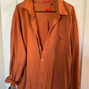 Oversized Burnt Orange Flannel